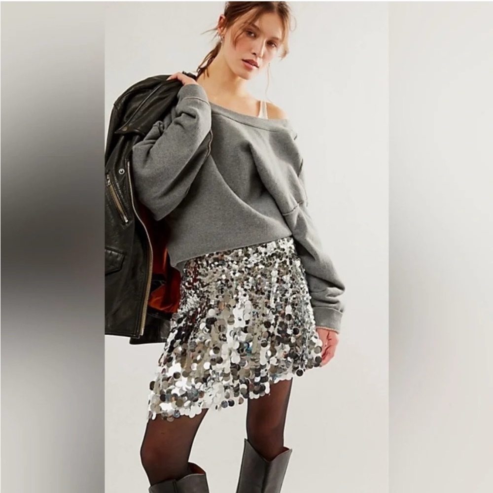 Free People Can't Get Enough Sequin Skirt